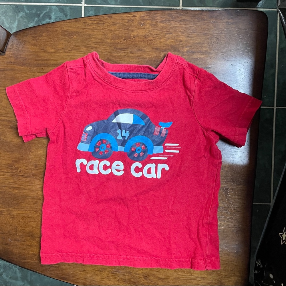 Jumping Beans Cotton Race Car Boy’s Shirt Size 18M Red